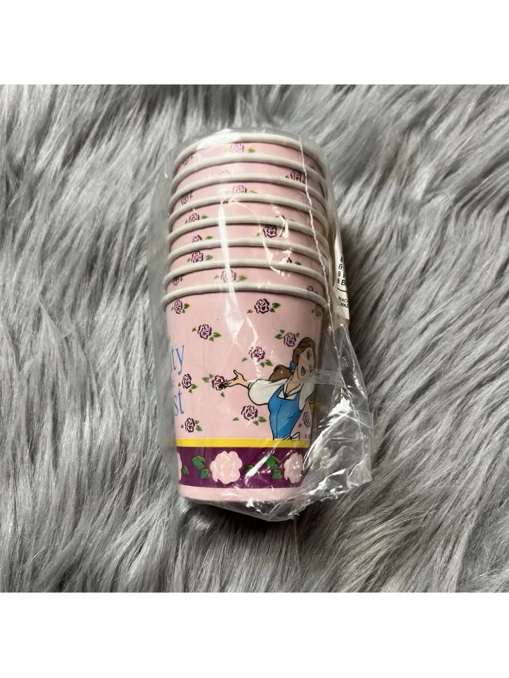 Vintage 90s Disney Beauty And The Beast Small 8 Pack Birthday Party Cups